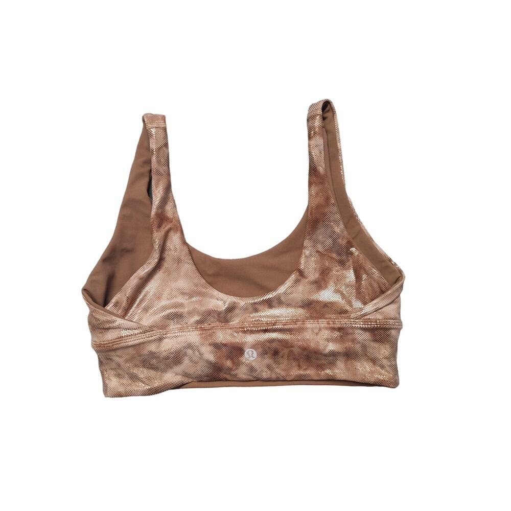 Lululemon Sports Bra Lined Size 8 No Padding Gold Champagne